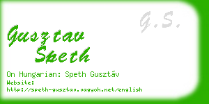 gusztav speth business card